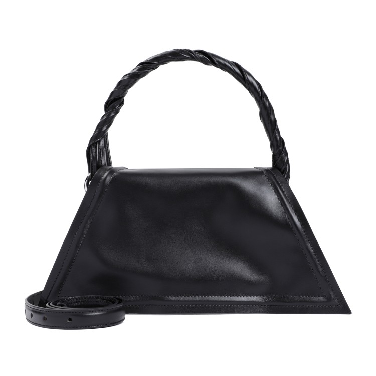 Shop Y/project Mini Wire Black Cow Leather Handbag
