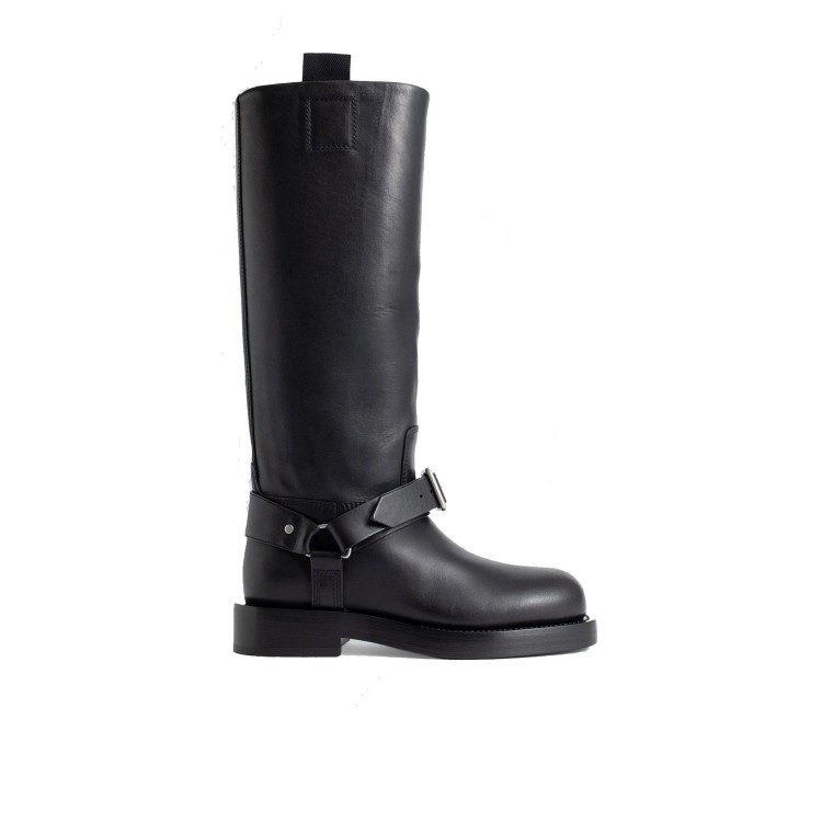 Shop Burberry Sadlle High Boots In Black