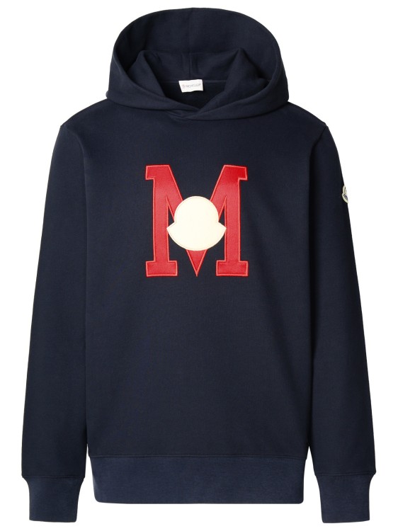 Moncler Hooded Sweatshirt Logo In Black