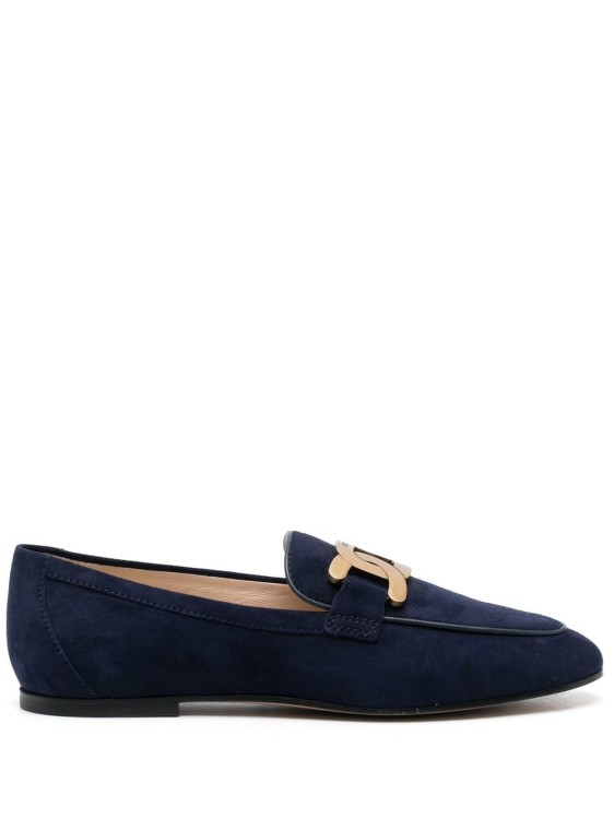 Shop Tod's Kate Suede Loafers In Black