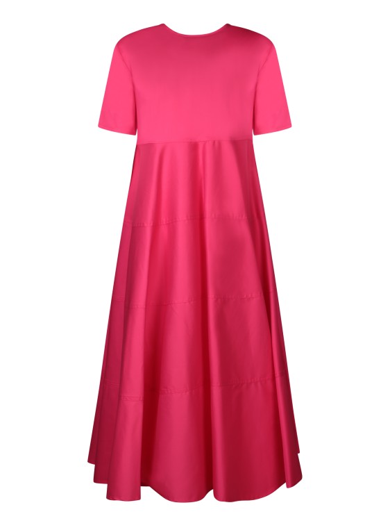 Shop Blanca Vita Short-sleeved Poplin Dress In Red