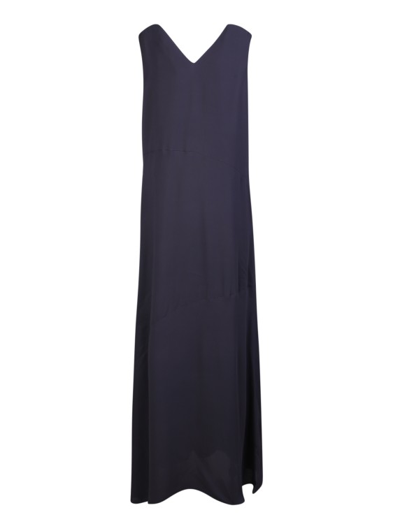 Shop Fabiana Filippi Blue V-neck Long Dress