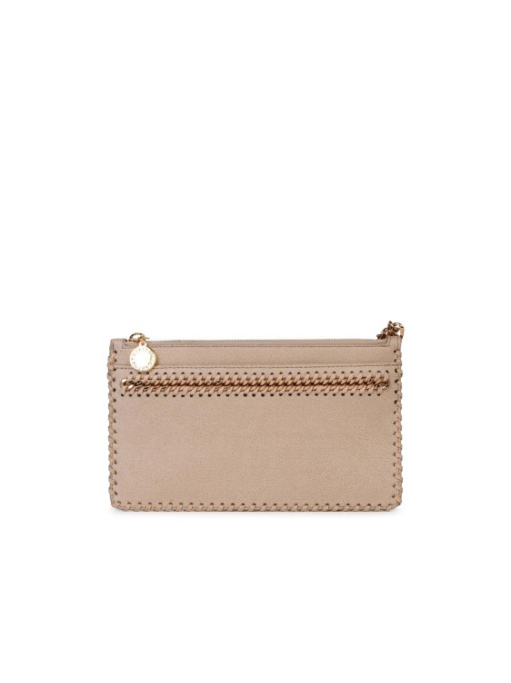 Stella Mccartney Falabella Cream Recycled Polyester Mini Clutch In Neutrals
