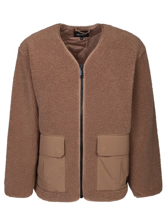Shop Carhartt Polyester Fleece Jacket In Brown