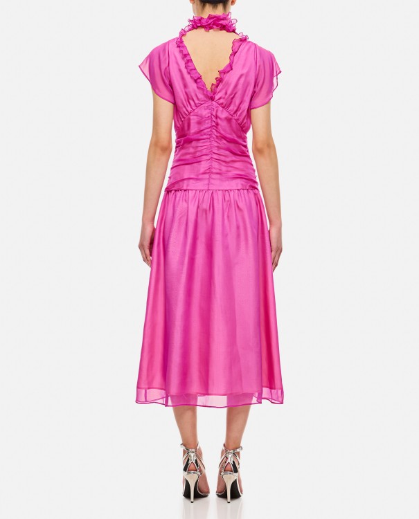 Shop Saks Potts Blaire Silk Dress In Pink