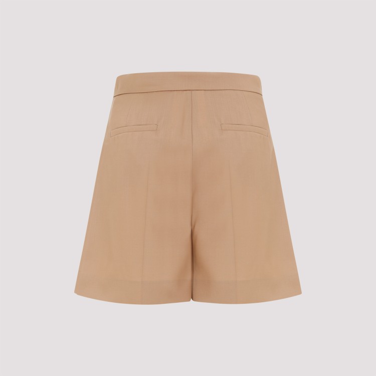 Max Mara Womens Camel Jessica Relaxed-fit Wool Shorts In Brown