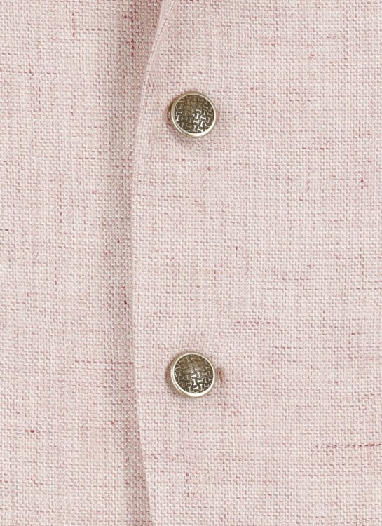 Shop Tagliatore Pink Linen And Cotton Jacket