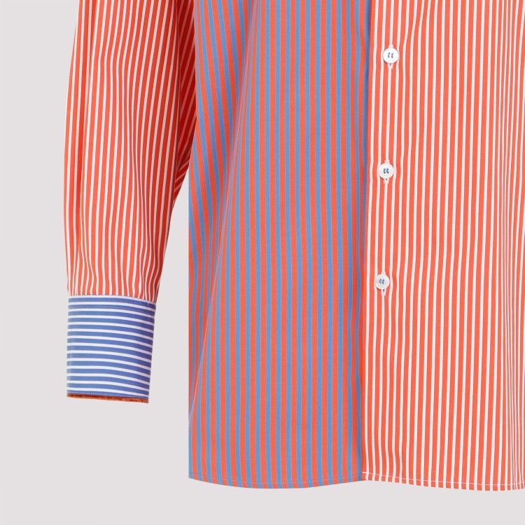 Shop Etro Multicolor Stripes Cotton Shirt In Pink