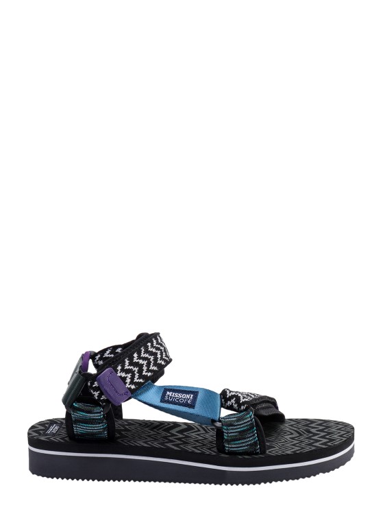 SUICOKE X MISSONI FABRIC SANDALS WITH ICONIC PATTERN,a16896e2-0dda-6145-56a6-cd00528a9586