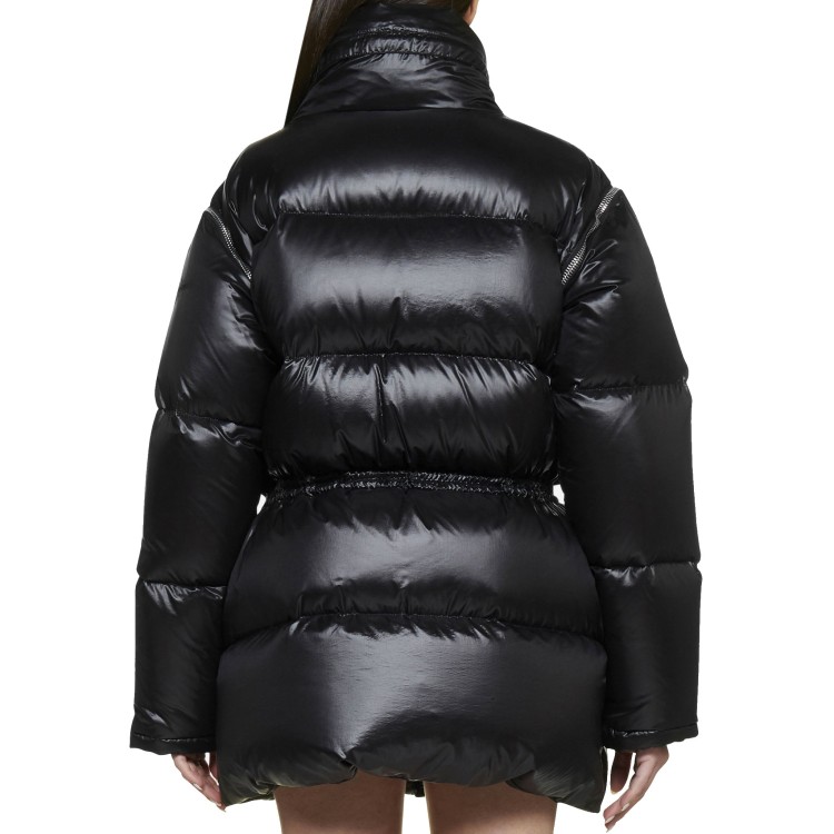 Shop Givenchy Hooded Quilted Coat In Black