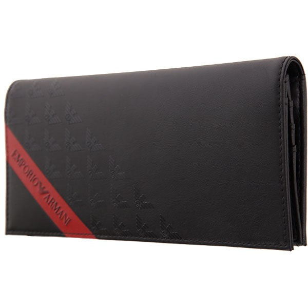 Shop Emporio Armani Wallet With Logo On Front In Black
