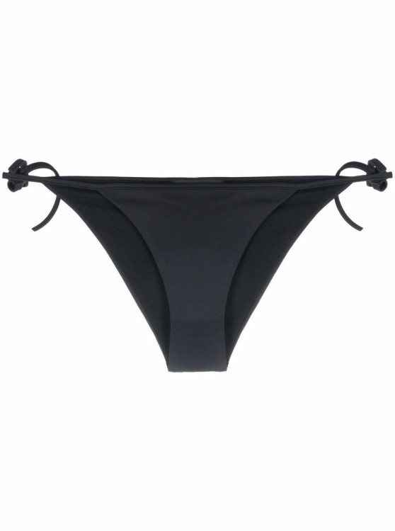 Shop Dsquared2 Black Stretch Fabric Bikini Bottoms