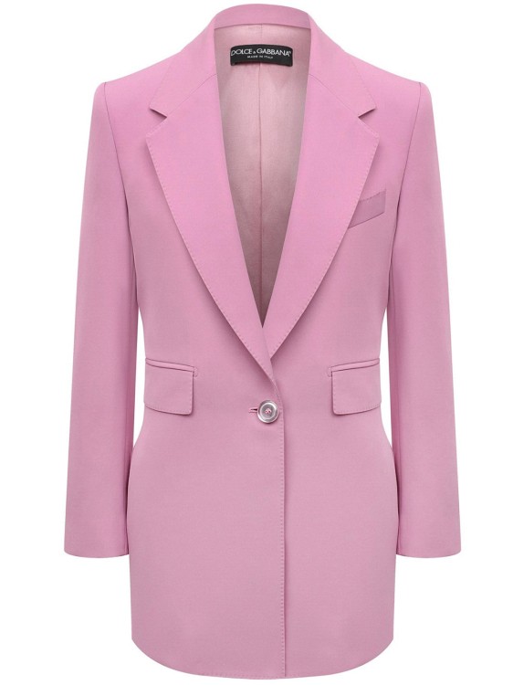 Dolce & Gabbana Technical Twill Blazer In Pink