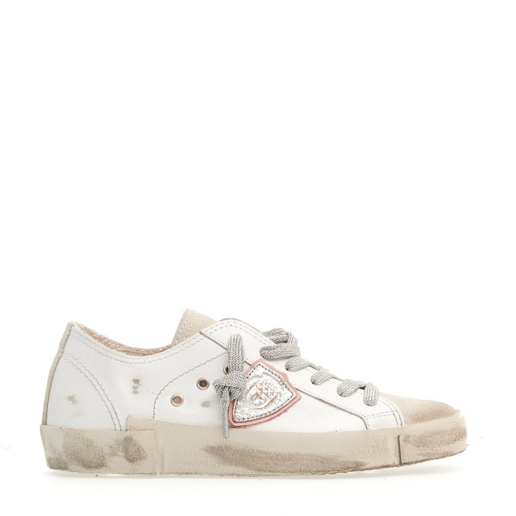 Philippe Model Logo-patch Lace-up Sneakers In White