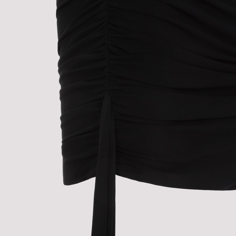 Shop Magda Butrym Black Viscose Mini Dress