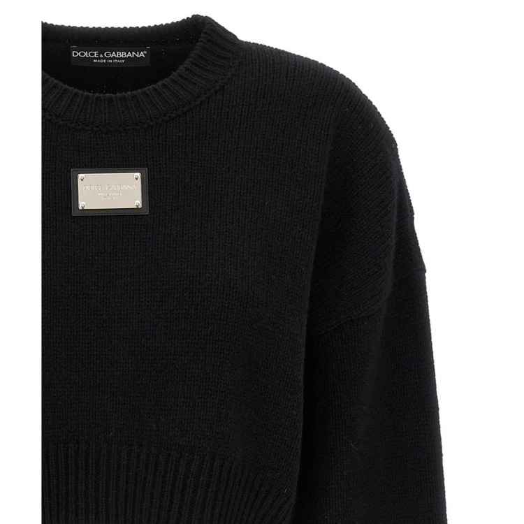 Shop Dolce & Gabbana Cropped Pullover In Black