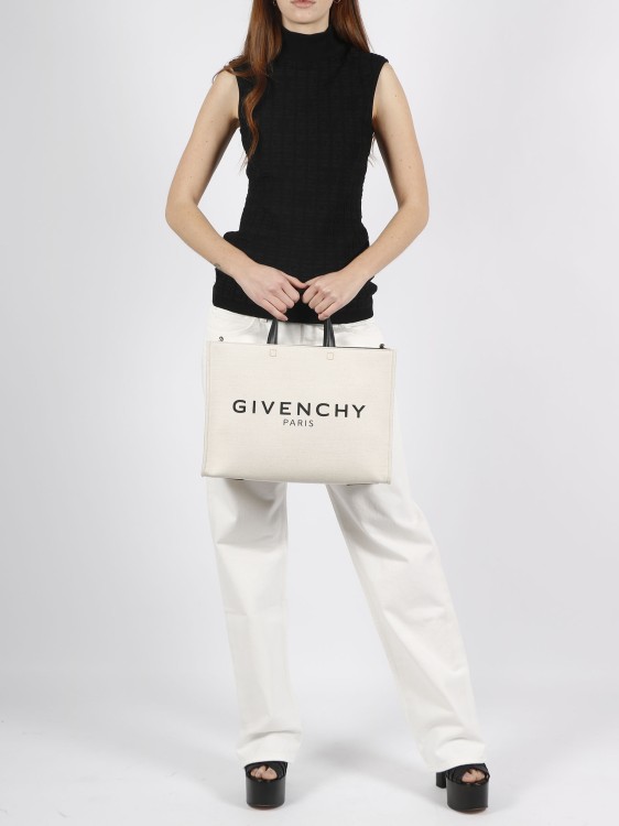 Shop Givenchy Medium G Tote Shopping Bag In White