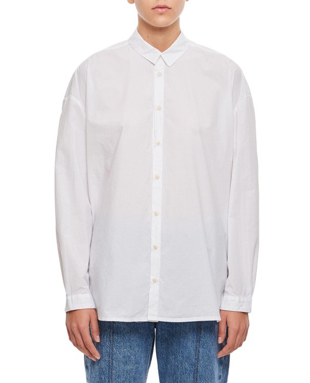 Too Good Soft Herringbone Shirt In White