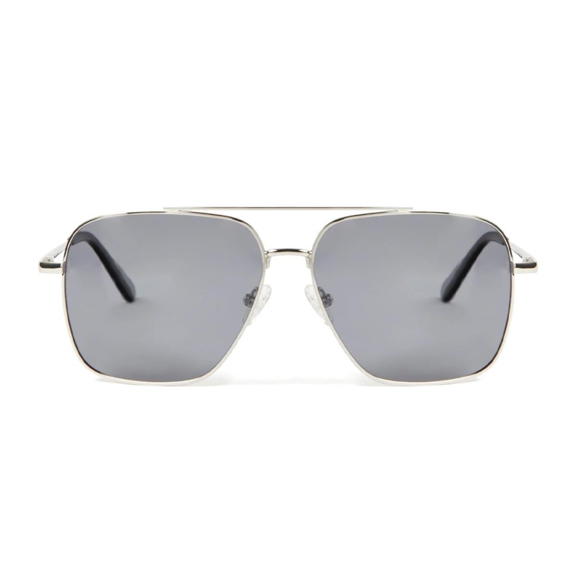 Roderer Harry Aviator Polarized Sunglasses - Silver/grey In Silver