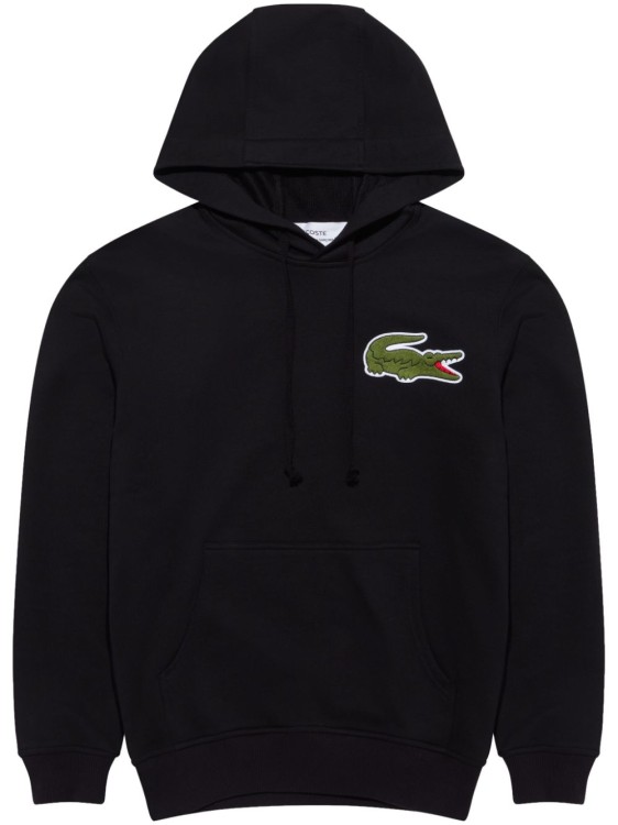 Shop Comme Des Garçons Logo-patch Cotton Hoodie In Black