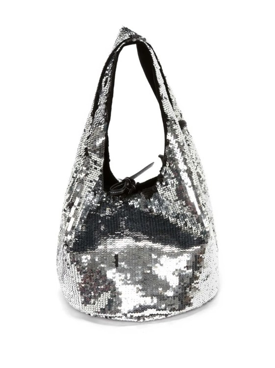 Shop Jw Anderson Silver Sequin Shopper Bag