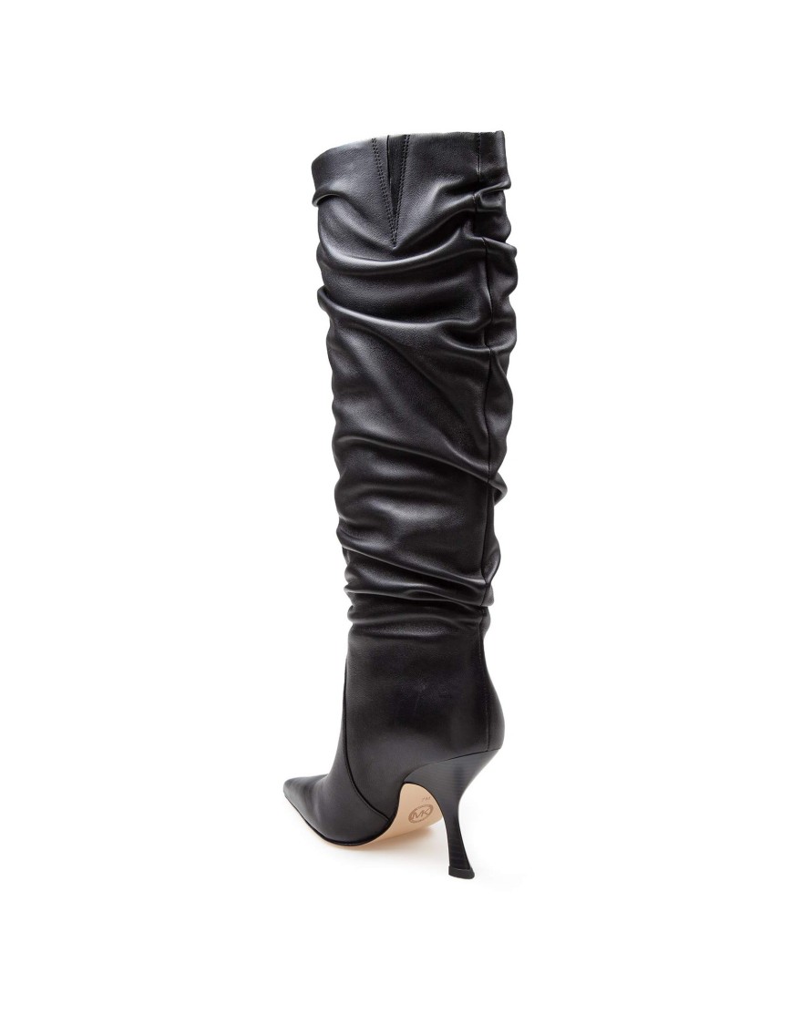 Michael Kors Luna Boot In Black Leather In Black