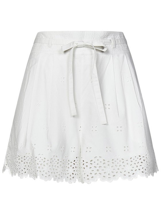 Ulla Johnson Sabine Belted Broderie Anglaise Cotton Shorts In White