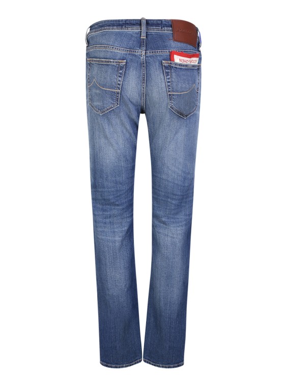 Shop Jacob Cohen Light Blue Straight Leg Jeans