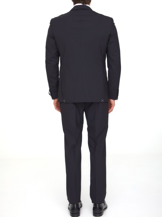 Tonello Black Wool Two-piece Suit In Black