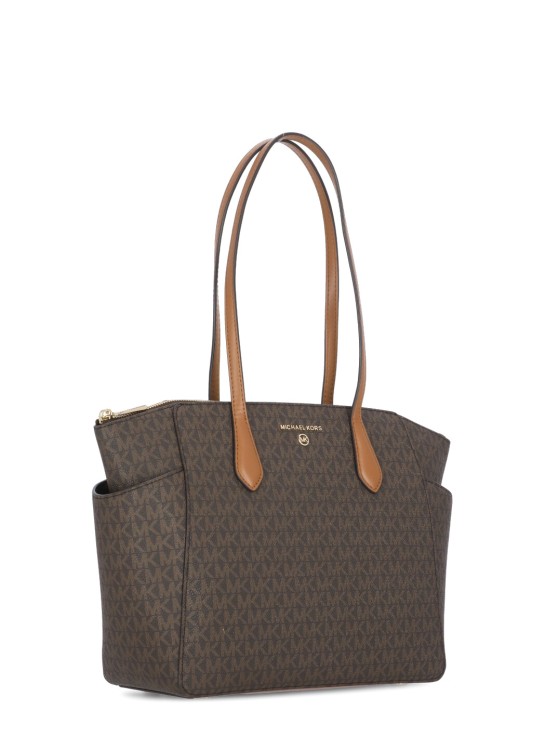 Shop Michael Michael Kors Marylin Shoulder Bag In Brown