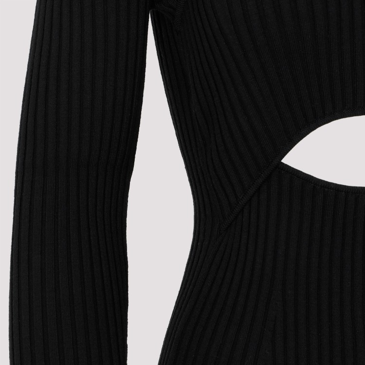 Jjonathan Simkhai X Wolford Contoured Ribs Dress In Black