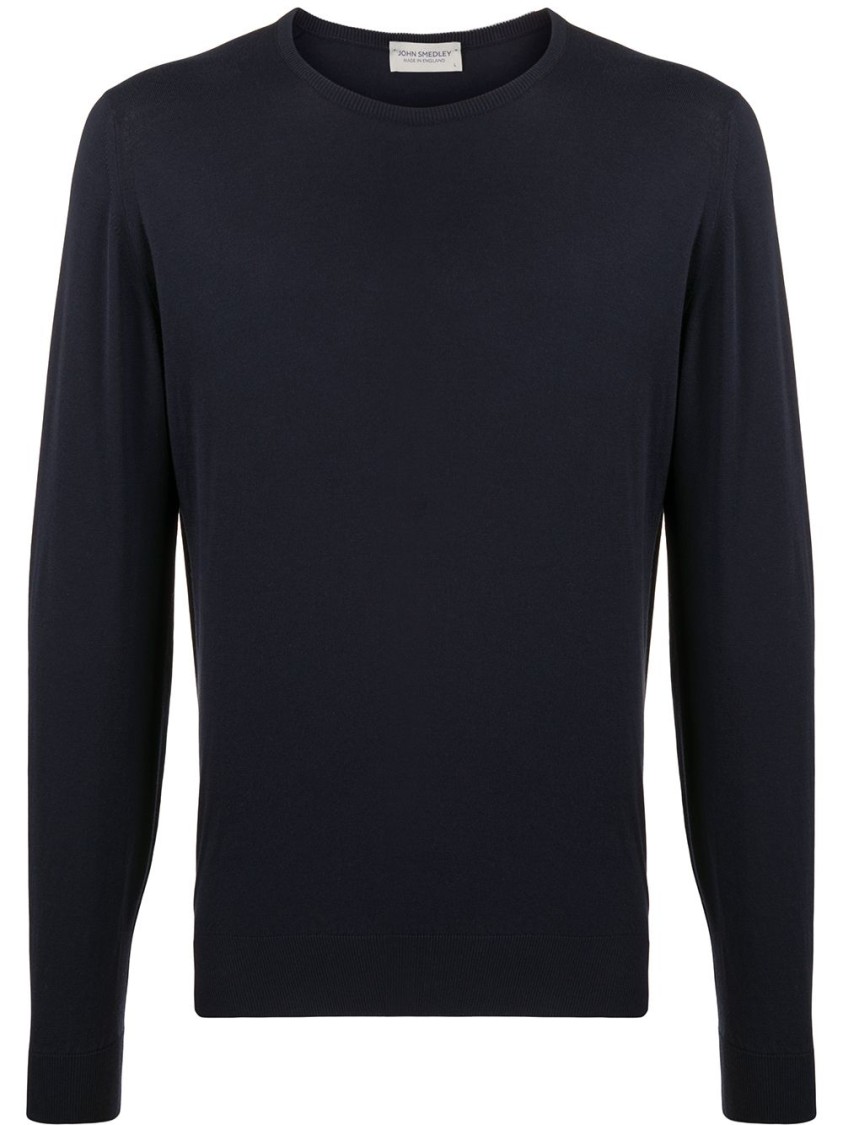 Shop John Smedley Blue Cotton Sweater