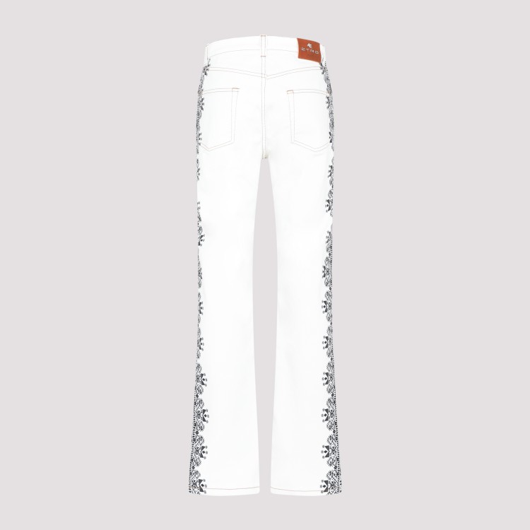 Shop Etro White Cotton Esme Jeans