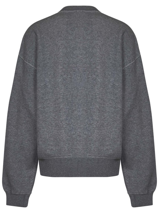 Shop Off-white Oversized Sweatshirt In Melange Gray Cotton In Grey