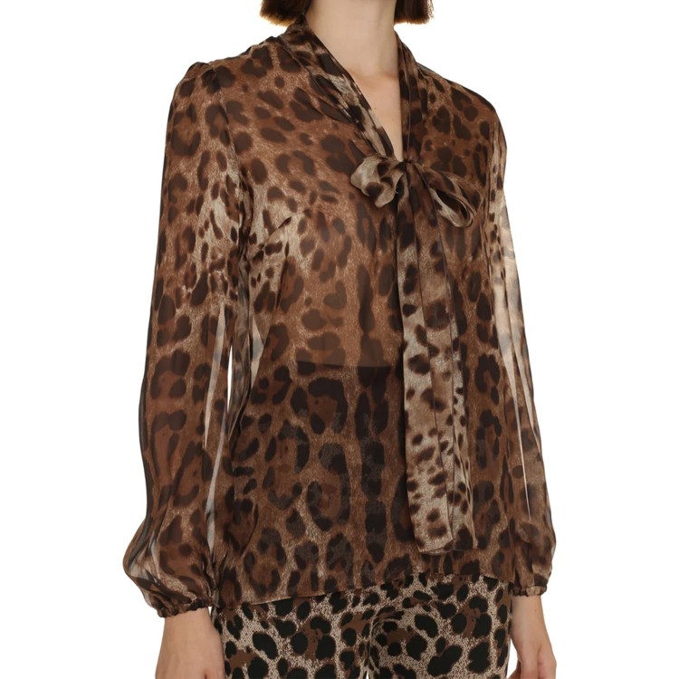 Shop Dolce & Gabbana Leopard Shirt In Brown
