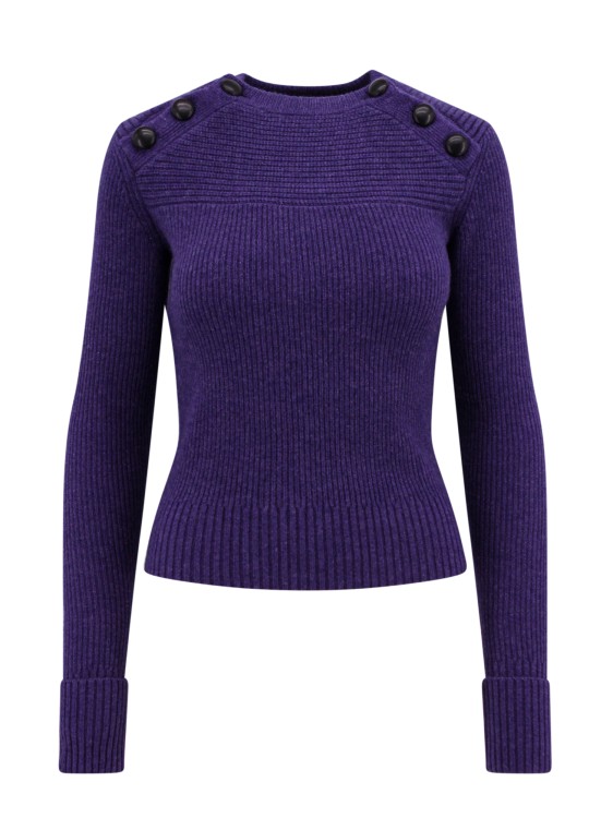 Isabel Marant Ribbed Wool And Cashmere Sweater In Black
