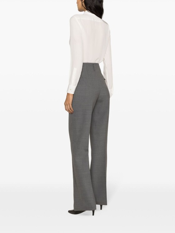 Shop Philosophy Di Lorenzo Serafini Grey High-waisted Tailored Trousers