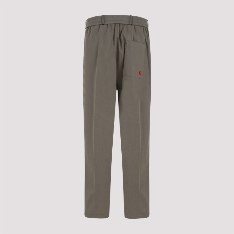 Craig Green Logo-embroidered Drawstring Straight-leg Pants In Green