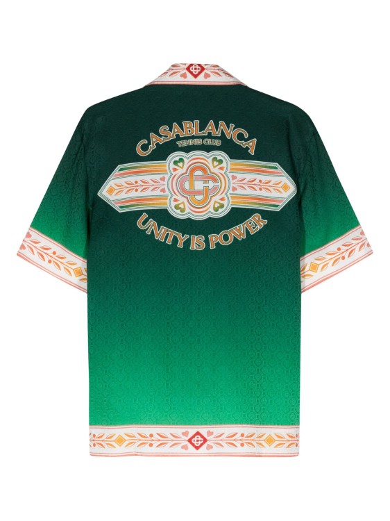 Shop Casablanca Unity Is Power Multicolor Shirt In Green
