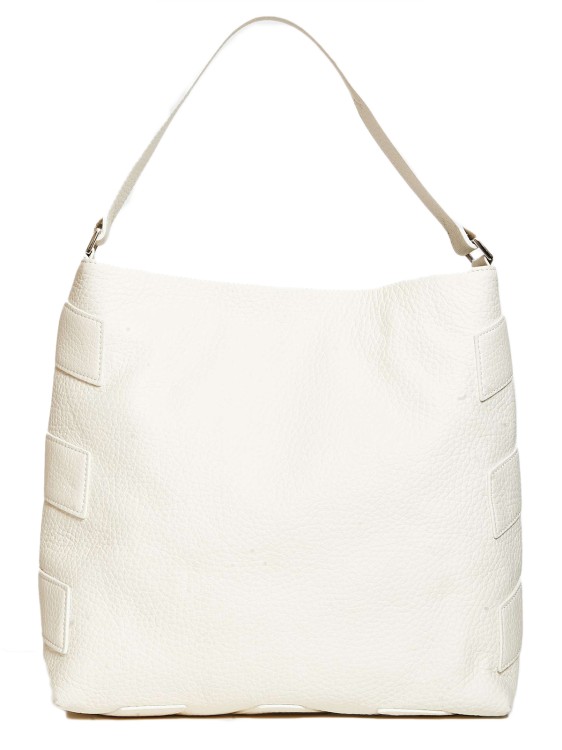 Orciani White Leather Shoulder Bag