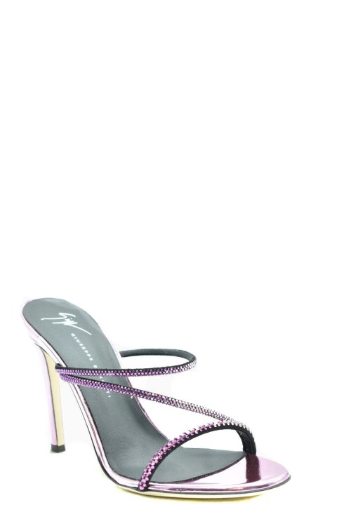 Shop Giuseppe Zanotti Rhinestone Detail Sandals In Purple