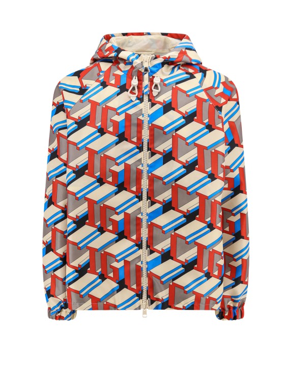 Shop Gucci Nylon Jacket With Pixel Print In Multicolor