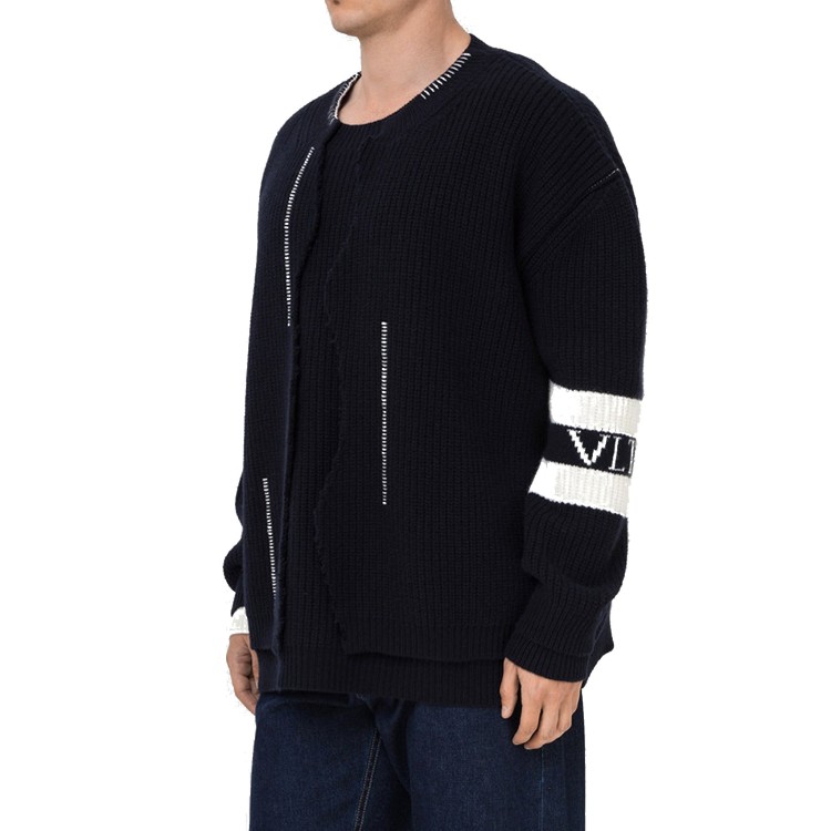 Shop Valentino Blue Tilde Sweater In Black