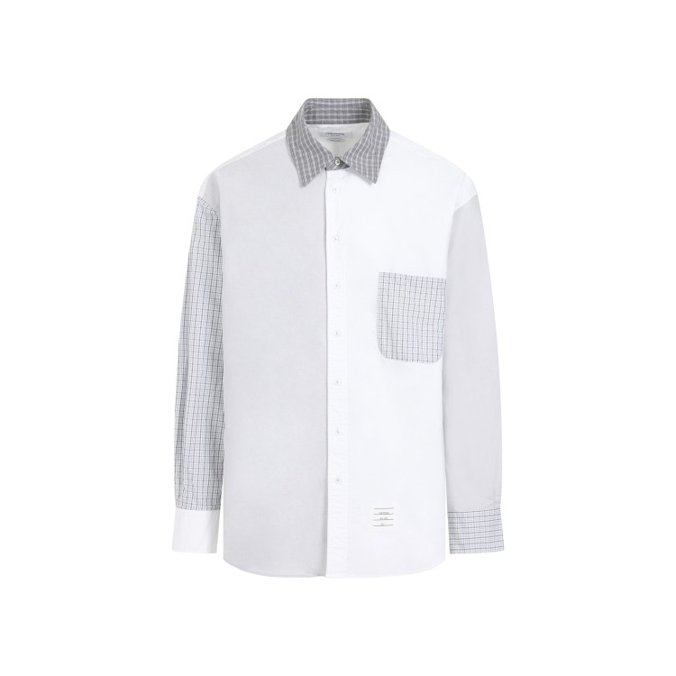 Thom Browne White Cotton Funmix Oversized Long Sleeve Shirt