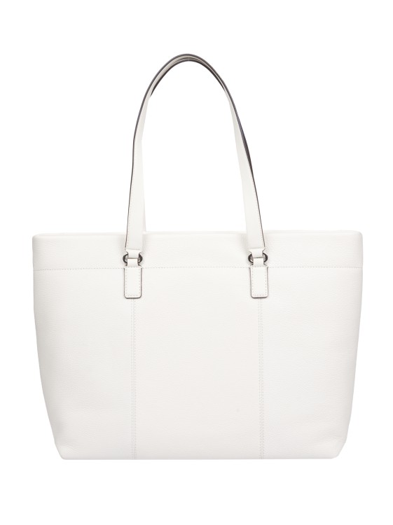 Shop Michael Kors White Slater Shopping Bag