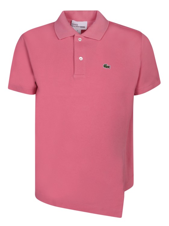 Comme Des Garçons Boss Asymmetric Pink Polo Shirt