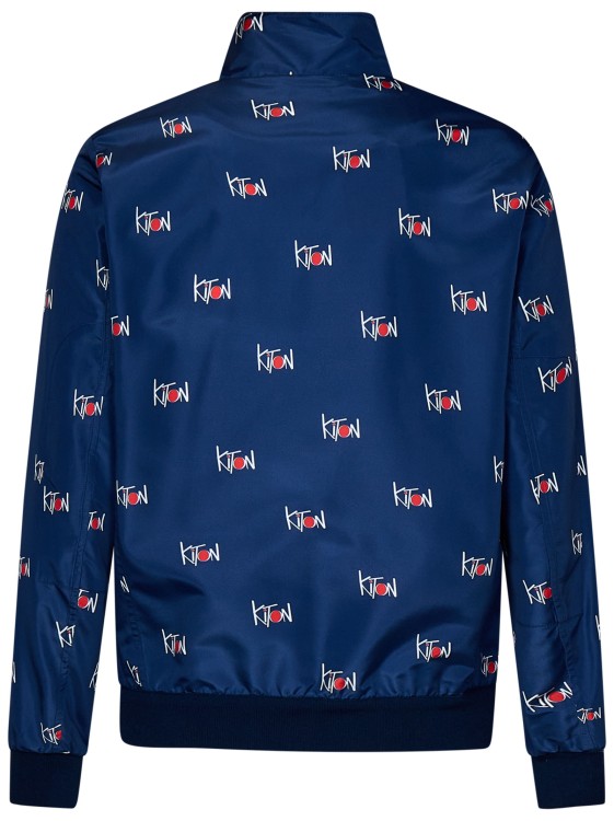 Shop Kiton Blue Nylon Jacket