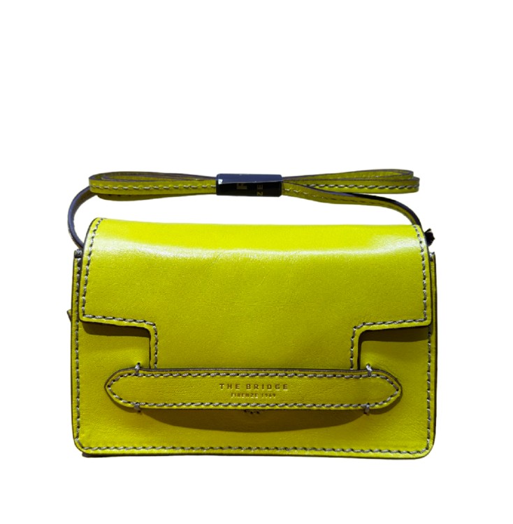 The Bridge Leather Shoulder Bag In Yellow