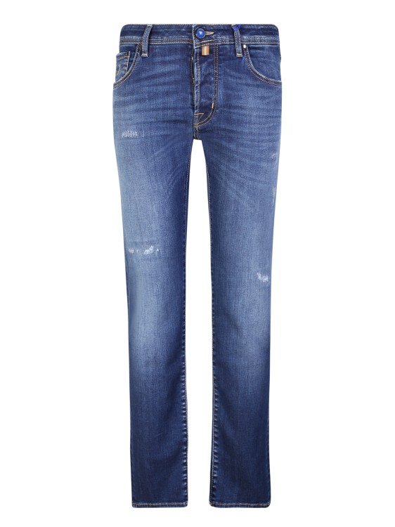 Shop Jacob Cohen Midnight Blue Slim-cut Jeans
