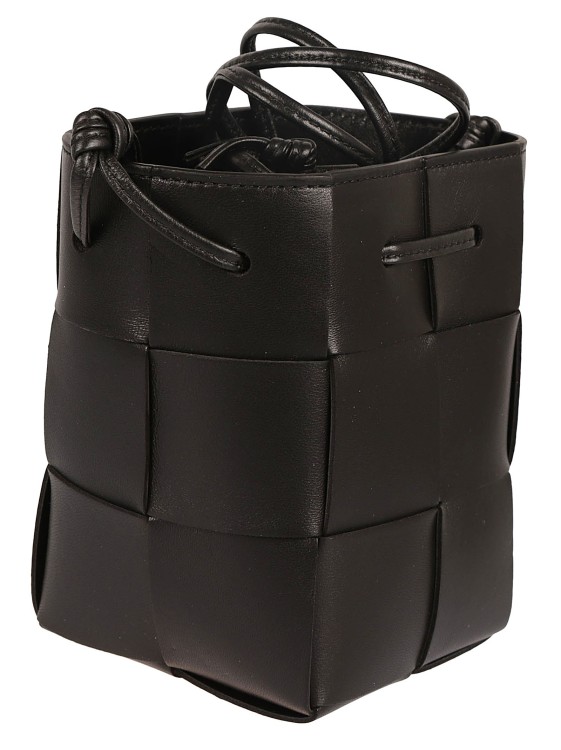 Shop Bottega Veneta Mini Cassette Bucket Bag In Black